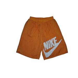Vintage Nike Swim Trunks Shorts Kids’ Size Large Orange Big Logo Swoosh